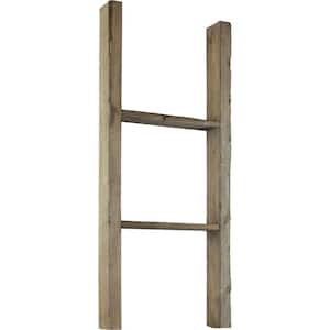 15 in. x 36 in. x 3 1/2 in. Barnwood Decor Collection Pebble Grey Vintage Farmhouse 2-Rung Ladder
