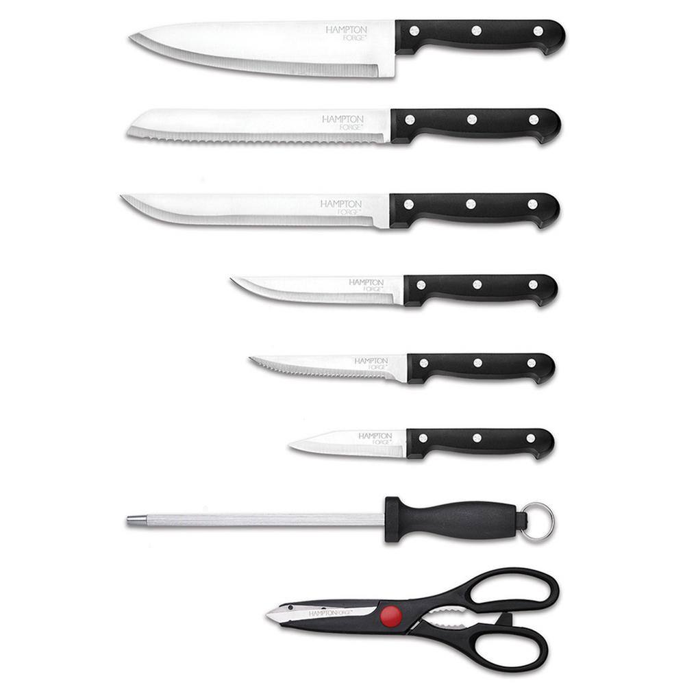 Brighton 14-Piece Stainless Steel Knife Set with Natural Wood Block