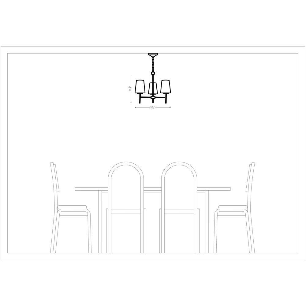 Modern 3-Light Brushed Nickel Chandelier with Opal Glass Shades