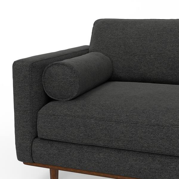 Simpli Home Morrison 88.5 in. Wide in Straight Arm Woven-Blend