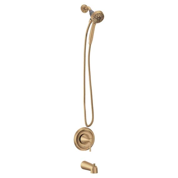 Ronan Single Handle 6-Spray Tub and Shower Faucet with 1.75 GPM Magnetix Rain shower in Bronzed Gold (Valve Included)