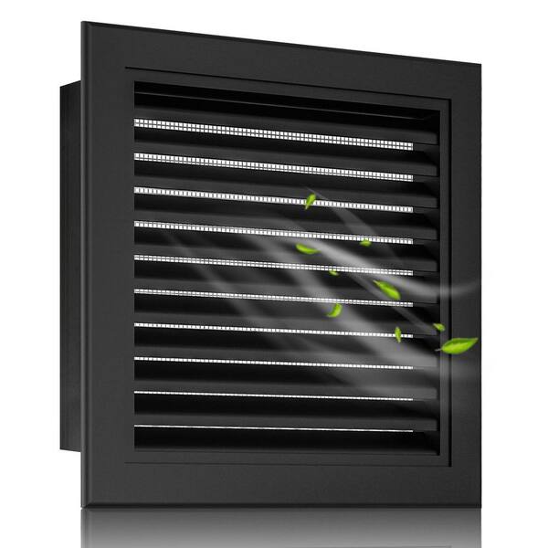 2-Pack PATIKIL 6x6 Inch Aluminum Gable Vents - White Exterior Wall Vent Covers With Louvers & Mesh For Bathroom, Kitchen