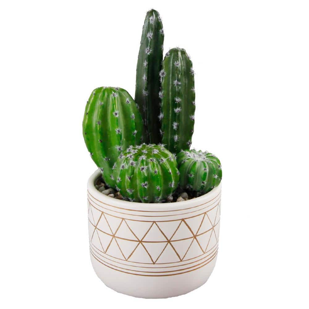 Artificial Succulent Plants Metal Pot Bathroom Kitchen indoor outdoor faux cacti 