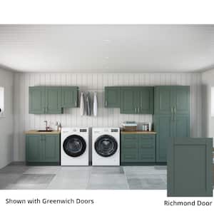 Richmond Aspen Green Plywood Shaker Stock Ready to Assemble Kitchen-Laundry Cabinet Kit 24 in. x 84 in. x 174 in.