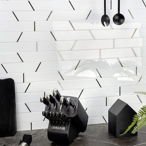 Divinity Porcelain and Steel 10.24 in. x 24.4 in. Polished Mixed Material Wall Tile (1.73 sq. ft. / Case)