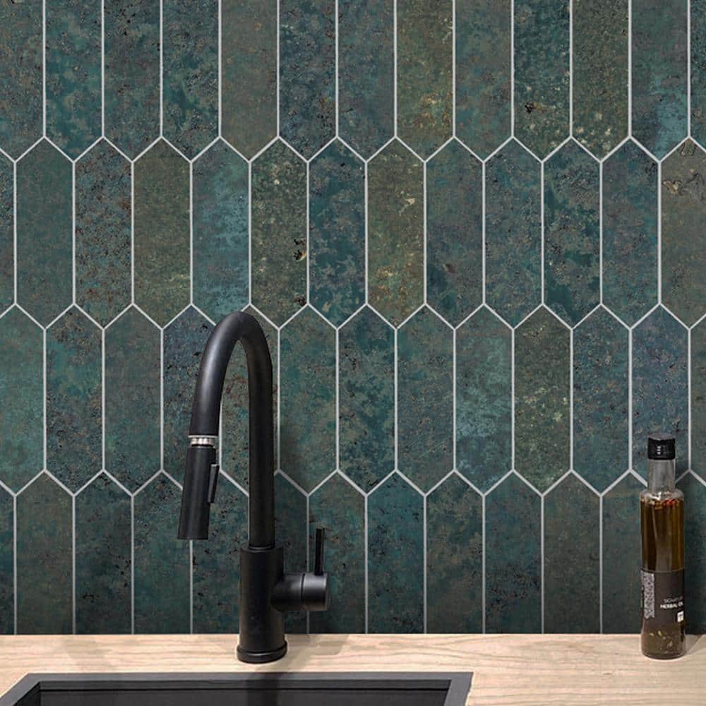 Bronze Hexagonal Stone Composite Peel & Stick Mosaic Tile