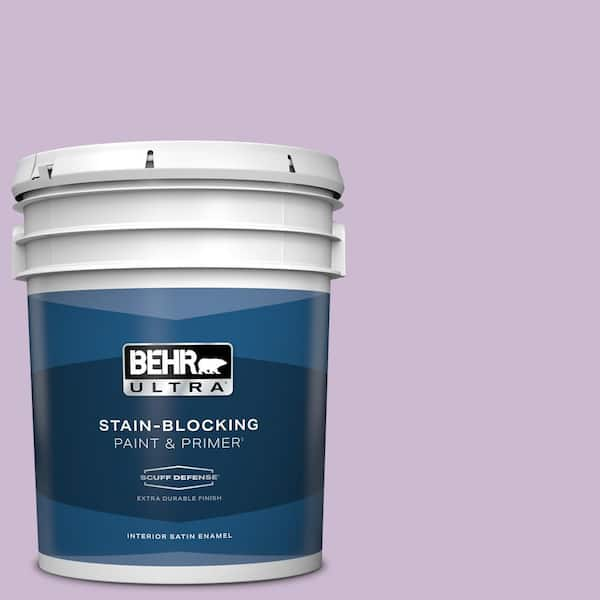 BEHR ULTRA 5 gal. #660C-3 Sweet Petal Extra Durable Satin Enamel Interior Paint & Primer