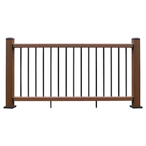 Ultrashield Hemispheres 36 in. x 3 in. x 6 ft. Brazilian Ipe Composite Railing Kit