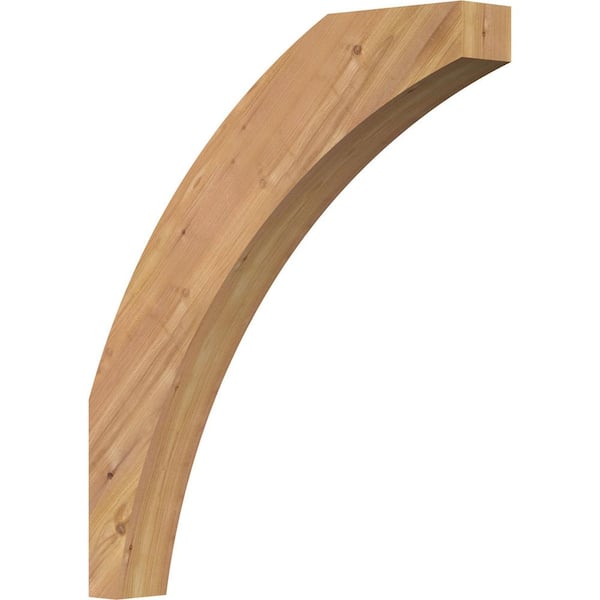 Ekena Millwork 3 1/2"W x 24"D x 28"H Thorton Smooth Knee Brace, Western Red Cedar
