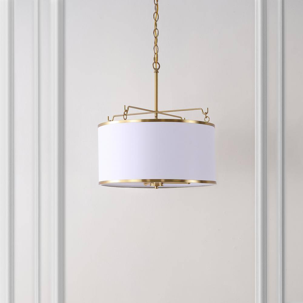 Elegant Krelia 17" LED Glass Pendant in Oil Rubbed Bronze