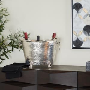 Silver Aluminum 6 Bottles Ice Bucket