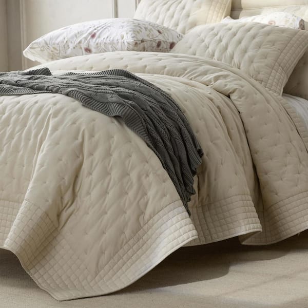 The Company Store Pintuck Oatmeal Full/Queen Cotton Quilt 51452Q