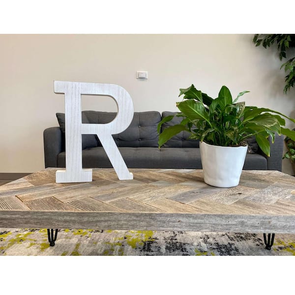 Rustic Wooden Letters - Weathered White - 12 Inch Tall – RusticBrookFarm