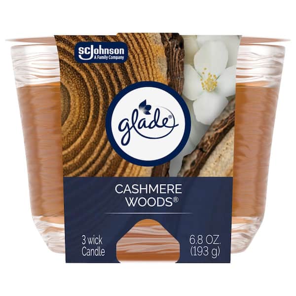Glade Cashmere Woods Scented Candle 324402 The Home Depot