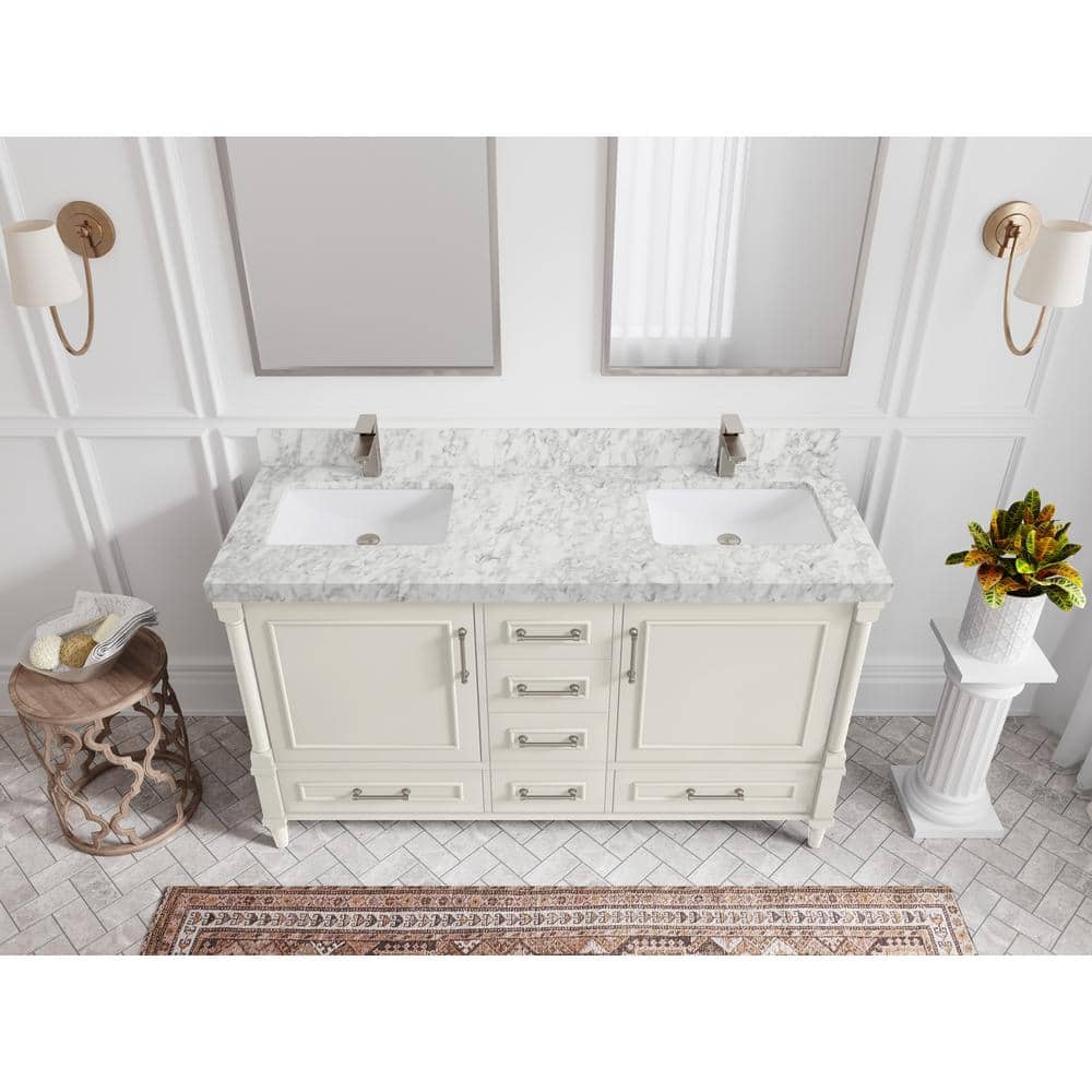 Aberdeen 60'' Double Bathroom Vanity with Top