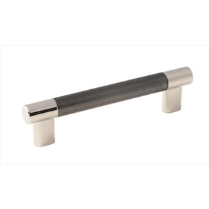 Esquire 5-1/16 in (128 mm) Center-to-Center Polished Nickel/Gunmetal Drawer Pull