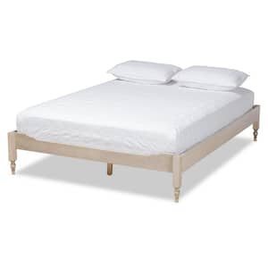 Laure Antique White Queen Platform Bed