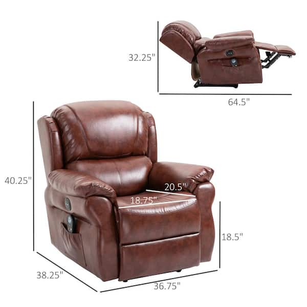 homcom deluxe heated recliner