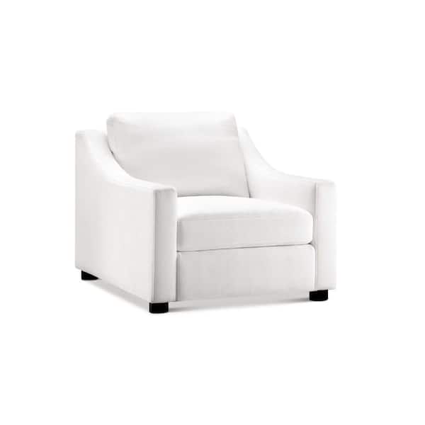 DEVON & CLAIRE Garcelle White Stain-Resistant Fabric Chair