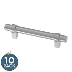 Simple Wrapped Bar 3-3/4 in. (96 mm) Classic Cabinet Drawer Pulls in Stainless Steel (10-Pack)