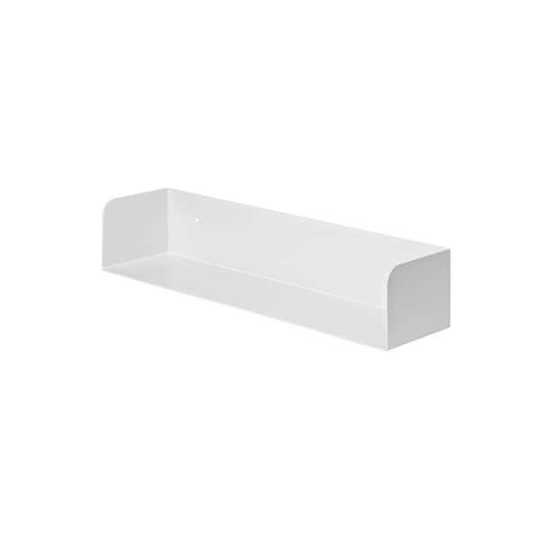 Dolle SHOWCASE 23.6 in. x 5.9 in. x 4.5 in. White Steel Decorative Wall Shelf with Brackets