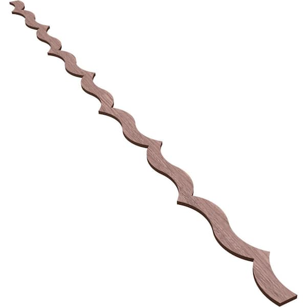 Ekena Millwork May 47 in. H x 0.25 in. W Slatwall Panels in Walnut 43-Pack