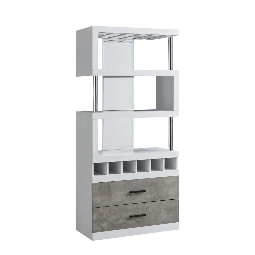 Home Source Industries Brook Contemporary/Modern White and Cherry Kitchen  Hutch in the Dining & Kitchen Storage department at