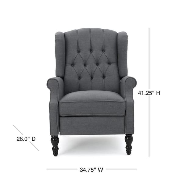 Gray discount tufted recliner