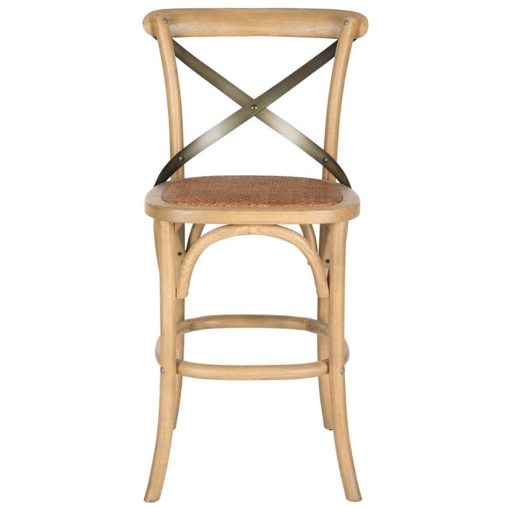 Eleanor 24.4 in. Weathered Oak Bar Stool