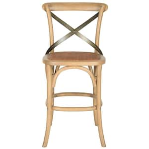 Eleanor 24.4 in. Weathered Oak Bar Stool