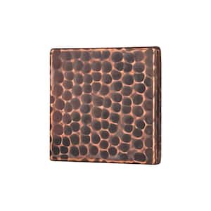 3 in. x 3 in. Hammered Copper Decorative Wall Tile in Oil Rubbed Bronze (8-Pack)