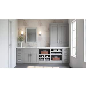 Shaker 30 in. W x 21 in. D x 34.5 in. H Assembled Bath Base Cabinet in Dove Gray without Shelf