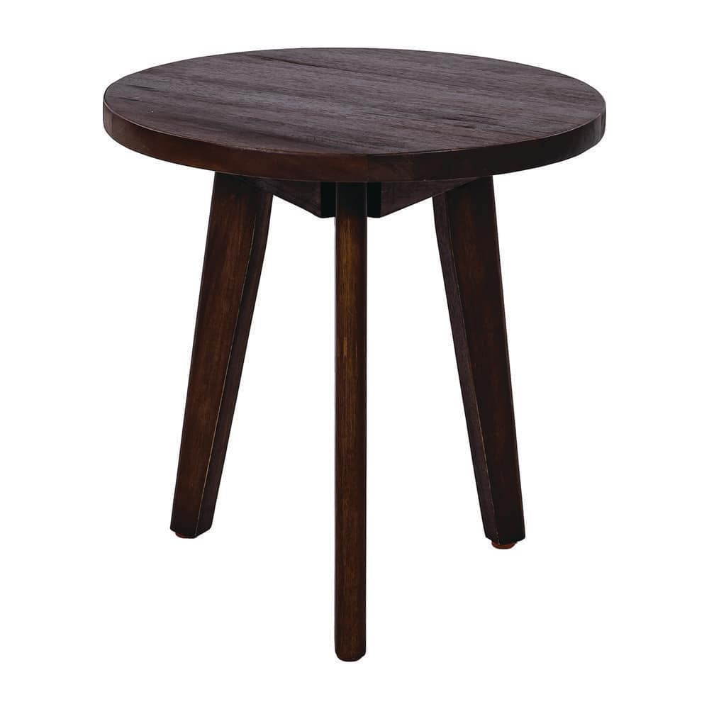 Marina Natural Dark Brown Round Wood ...