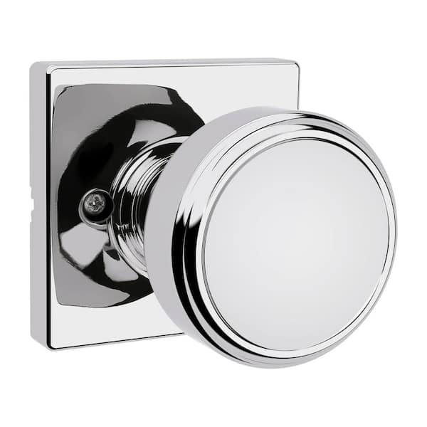 Maven Polished Chrome Square 2.71 in. Round Half Dummy Door Knob