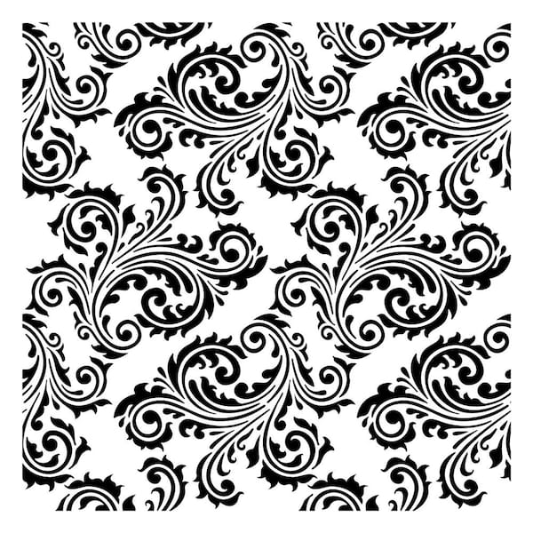 Designer Stencils Scroll Damask Stencil (10 mil Plastic) FS072