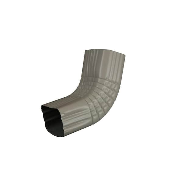 Amerimax Home Products DISCONTINUED 3 in. x 4 in. Pearl Gray Aluminum Downspout A-Elbow