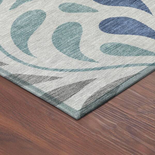 Chantille Machine Washable Indoor/Outdoor Abstract ACN2411 Silver 2 ft. x 3 ft. Accent Rug
