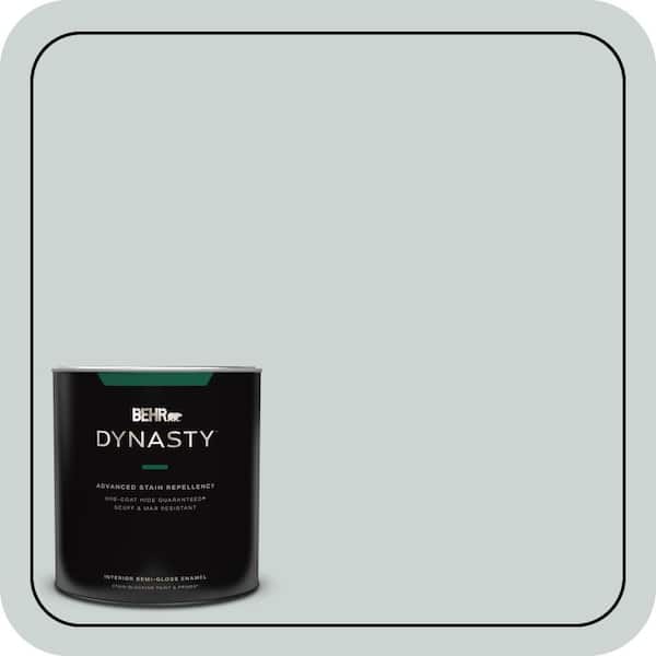 BEHR DYNASTY 1 qt. #ECC-34-1 Pacific Mist Semi-Gloss Enamel Interior Stain-Blocking Paint & Primer