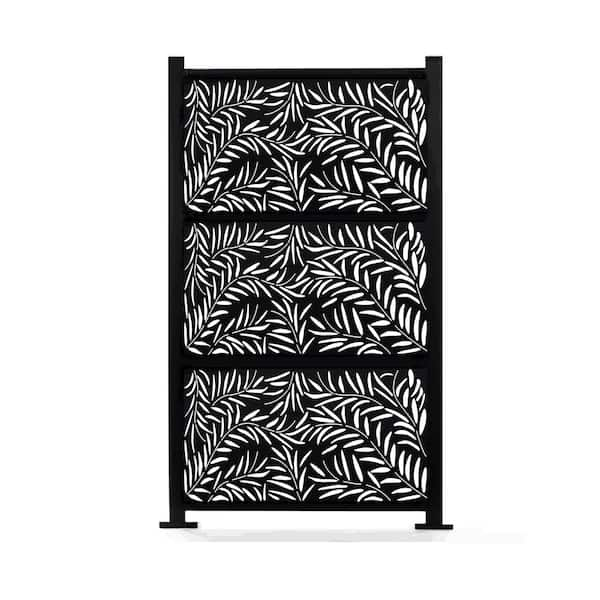 Ejoy New Style MetalArt Laser Cut Metal Black Privacy Fence Screen ...