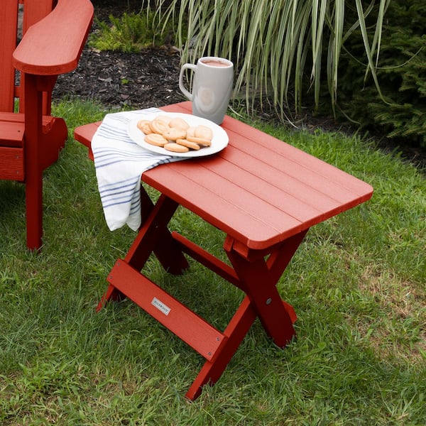 Highwood Adirondack Rustic Red Recycled Plastic Outdoor Folding
