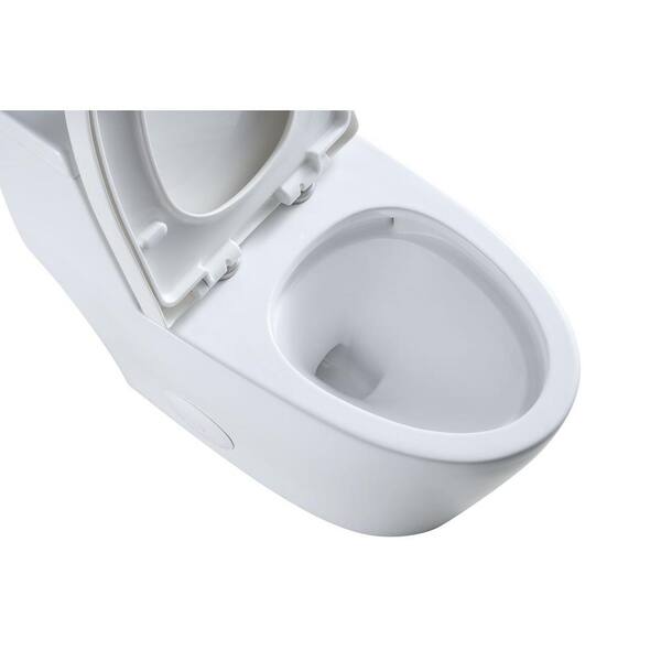 Boyel Living Skirted Modern Design 1 Piece Gallon Dual Flush High Efficiency Elongated One Toilet Seat Included Tc T80d The Home Depot - Toilet Seat For 5 Gallon Bucket Home Depot