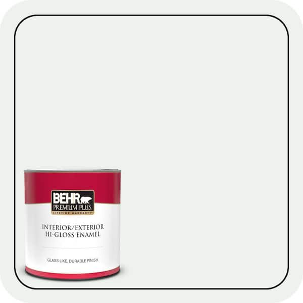 BEHR PREMIUM PLUS 1 qt. #ECC-65-2 Mineral Spring Hi-Gloss Enamel Interior/Exterior Paint & Primer