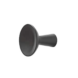 Series Maven Collection Hook Knob 2-5/16 in. Dia Matte Black Finish Modern Zinc Cabinet Knob