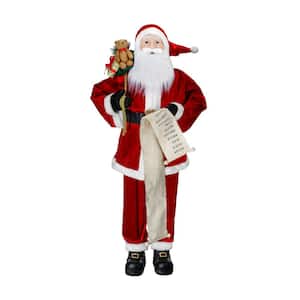5 ft Standing Santa With List