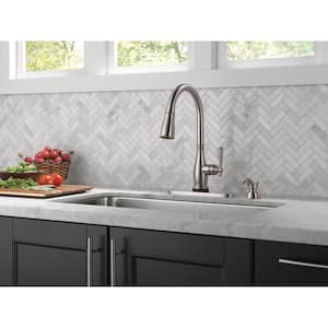 Charmaine Single-Handle Pull-Down Sprayer Kitchen Faucet with Touch2O and ShieldSpray Technologies in Stainless
