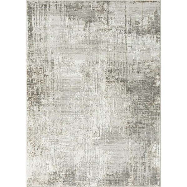 LUXE WEAVERS Camelia Collection Modern Abstract Beige 8x10 Indoor Polypropylene Area Rug