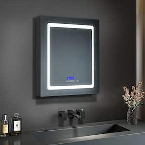 Bracciano 24 in. W x 36 in. H Surface-Mount LED Mirror Medicine Cabinet with Defogger