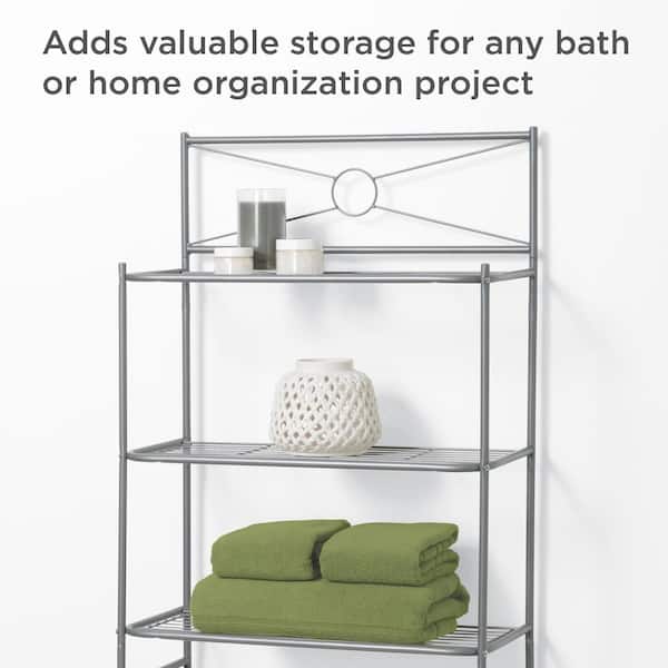 Home Basics Clear Plastic 1-Shelf Hanging Shower Caddy 7.72-in x