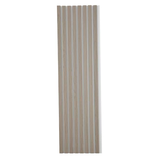 Ejoy 12.6 in. x 106 in. x 0.8 in. Acoustic Vinyl Wall Siding Panel in Drift Wood Color with White Base (Set of 2-Piece)