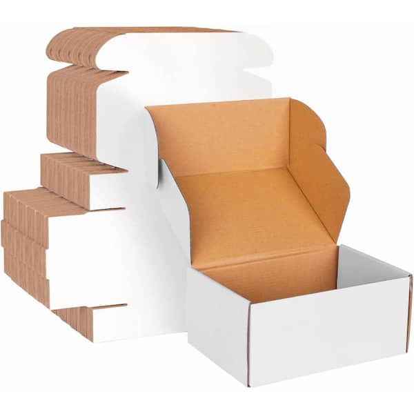 Unbranded 3.8 lb. 6x4x3 Corrugated Cardboard Small Shipping Boxes White 30 Pack